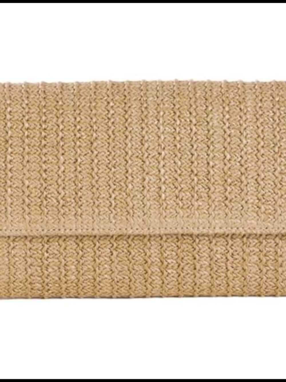 Straw Flat Clutch Woven Envelope Evening Bag Detachable Chain Women